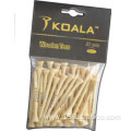 Bamboo golf tee with plastic bag packed